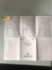 Rolex Ref. 16613 Submariner Certificato Garanzia Warranty del  2003 Seriale Y