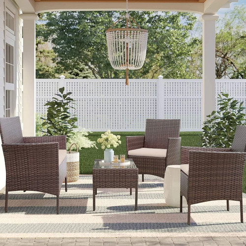 Divano arredo giardino rattan
