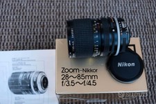 Nikon zoom 28-85 f3,5-4,5 ais - macro - con scatola, libretto, garanzia