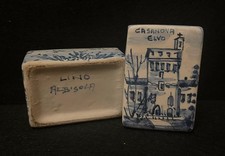 Scatola Portagioie Maiolica Ceramica Lino Grosso Albisola Casanova Elvo Vercelli