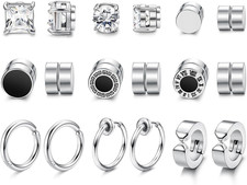 9 Paia Orecchini Magnetici per