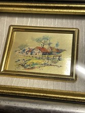 Quadro Dipinto Su Foglia D’oro Cromolitografia