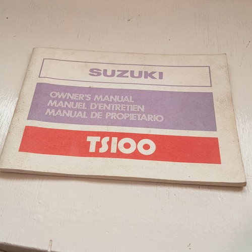 Suzuki ts100 moto - suzuki, manuale
