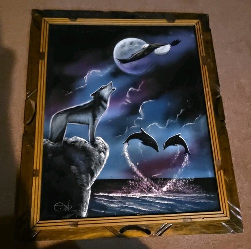 Quadro vintage velluto - , nero