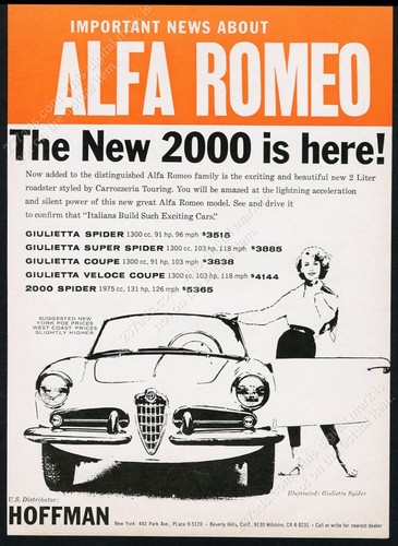 Pubblicità alfa romeo 2000 - alfa,