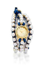 OROLOGIO DONNA KEBROS  cinturino gioiello PIETRE DURE-PERLE WATCH WOMAN GIRL
