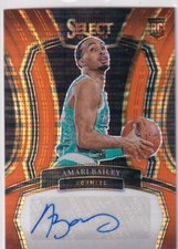 2023-24 Panini Select NBA n. RS-MAR Amari Bailey Rookie Auto Arancione Pulsar 2/30