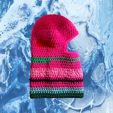 Passamontagna in lana artigianale, nuovo, super stiloso 