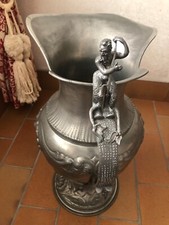 Portaombrelli artistico in peltro forma d'anfora grandi dimensioni 7.5kg vintage