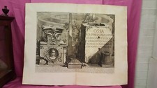 Giovanni B. Piranesi Incisione "Avanzo Mausoleo di Ottaviano Augusto" Re-2 ^