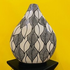 Lampada da tavolo design floreale abatjour etnica