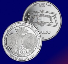 5 EURO Argento Centenario della nascita dell'Intelligence Italiana 2025 - PROOF✅