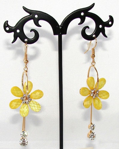 Orecchini lunghi fiori - lunghi,