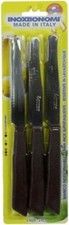 SET 6 COLTELLI DA TAVOLA BONOMI MADE IN ITALY COL. MARRONE LAMA INOX