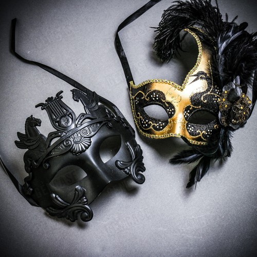 Maschera nera pegaso - maschera, guerriero