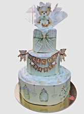 TORTA DI PANNOLINI 3 piani