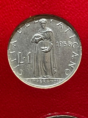 Moneta vaticano lira - 1, 1958