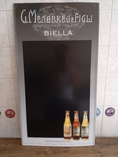 Targa In Metallo Birra Menabrea 88 X 49 Cm