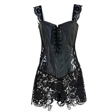 Corsetto stringato in ecopelle