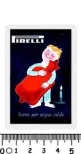 calamita pubblicitaria PIRELLI gomme borse acqua calda azienda milano caucciù
