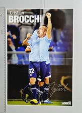 POSTER CRISTIAN BROCCHI + AUTOGRAFO LAZIO STYLE ORIGINALE NUOVO MAI ATTACCATO