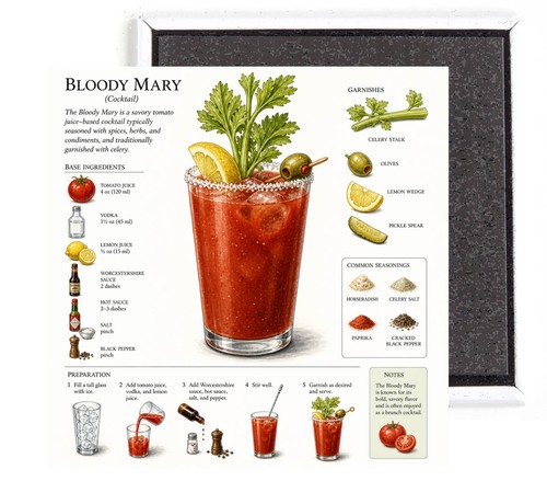 Magnete frigo ricetta - ricetta, cocktail