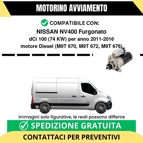 Motorino avviamento nissan - motorino,