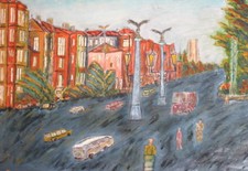 Dipinto ad olio espressionista