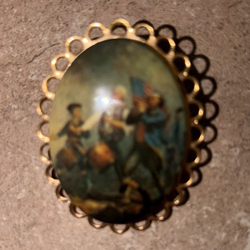 Spilla ovale metallo - spilla,