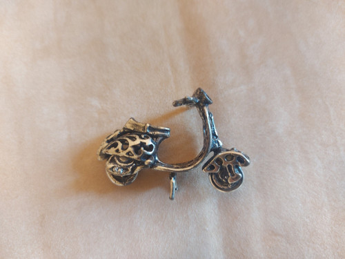 Moto vespa epoca in argento - moto, d'epoca