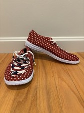 Sneakers/scarpe stile mocassino patriottico taglia 10