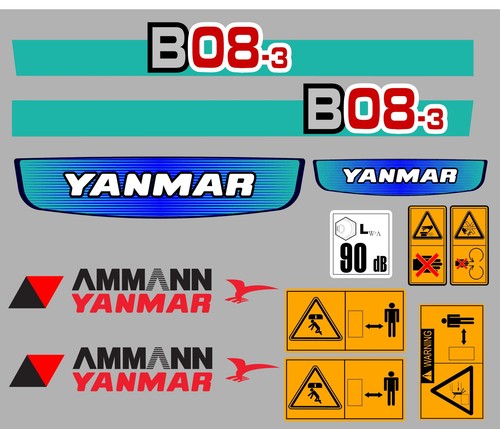 Yanmar b08 set - yanmar, decalcomanie