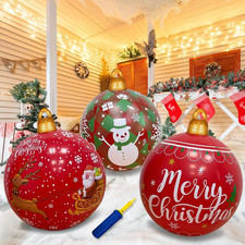 3 Pezzi 60CM Palline Di Natale Gonfiabili, Natalizie Grandi Palline Natalizie pe