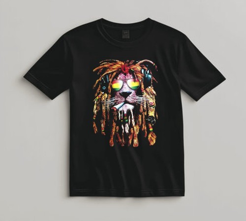 Maglietta rasta lion reggae - maglietta,