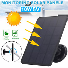 Pannello Solare 10W 5V 360° USB+Type-C Impermeabile per Telecamera di Sorveglianza con Cavo 3m