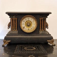 Orologio, in legno nero, stile