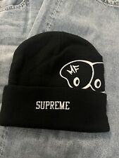 NUOVO Supreme MF Doom Beanie nero FW23BN74 taglia unica