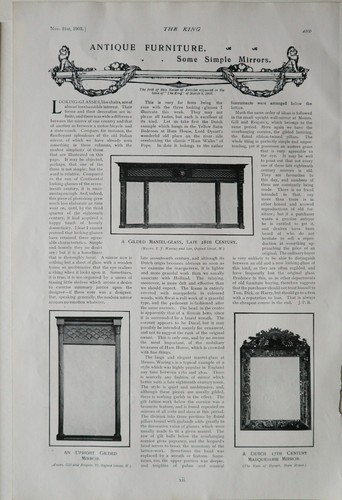 1903 stampa antico mobili - antico,