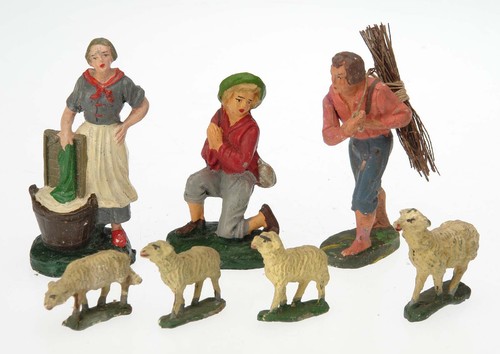 Gruppo statuine presepe - gruppo, di