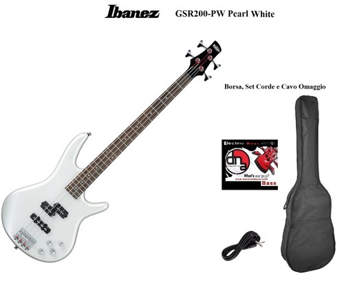 Ibanez gsr200 pearl - ibanez, white