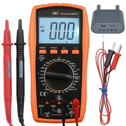 Backlit digital multimeter - digital, w/
