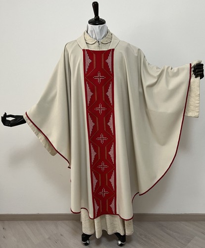 Casula bianca con striscia