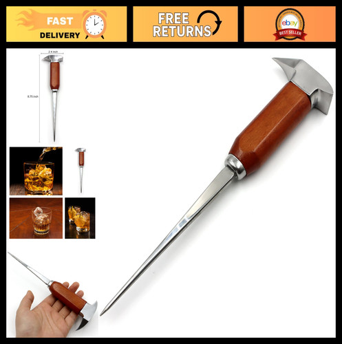 Stainless steel ice pick with - steel,