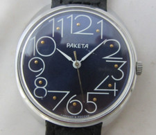 OROLOGIO RUSSO SOVIETICO  RAKETA ,MECCANICO A CARICA MANUALE  FUNZIONANTE