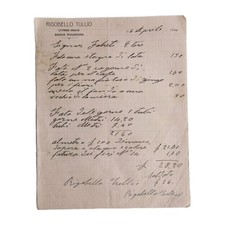 1914 Rigobello Tullio Lattoniere Idraulico Badia Polesine Fattura C04043