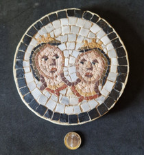  Mattonella Antica Decorativa Piastrella  Ovale Vecchio Mosaico D'epoca