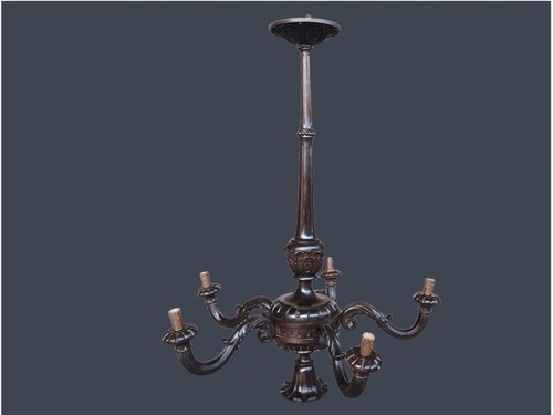 Lampadario noce 6 luci - in,