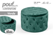 POUF CONTENITORE VELLUTO VERDE