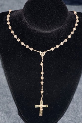 Collana crocifisso perline - crocifisso,