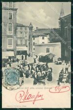 Croazia Croatia Zara Zadar Colonna Romana Piazza Erbe PIEGHINA cartolina RT6061